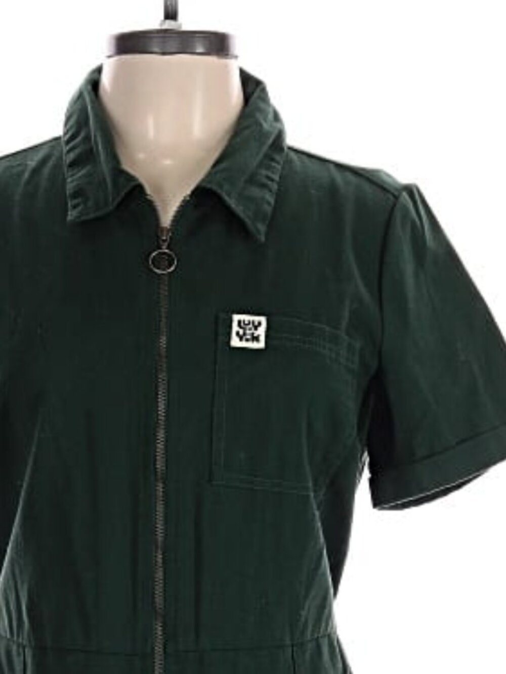 Lucy & Yak Ragan Boilersuit Forest Green UK14/US10 Like New Organic Cotton - Picture 3 of 7